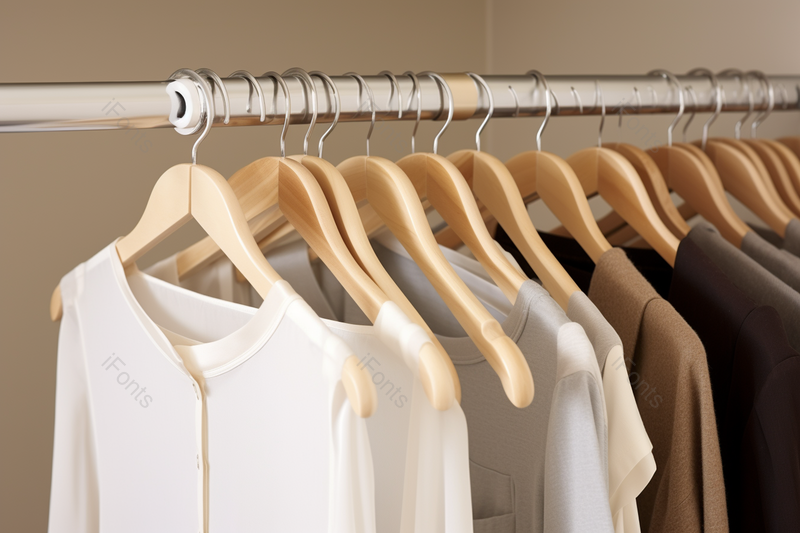 衣橱里的衣物干净的衣服挂在衣架上,高清,摄影图,摄影图片,图片大全,摄影图免费下载